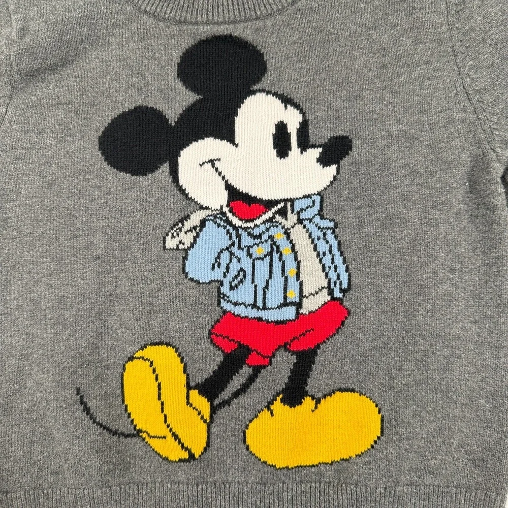 Baby Gap Disney Mickey Mouse Sweater Kids 3T‎ Gray Vacation Cruise Cool Kid Cali